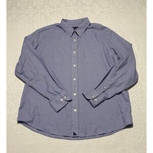 UNTUCKit Anselmo Blue Gingham Check Long Sleeve Button Up Shirt XX Large